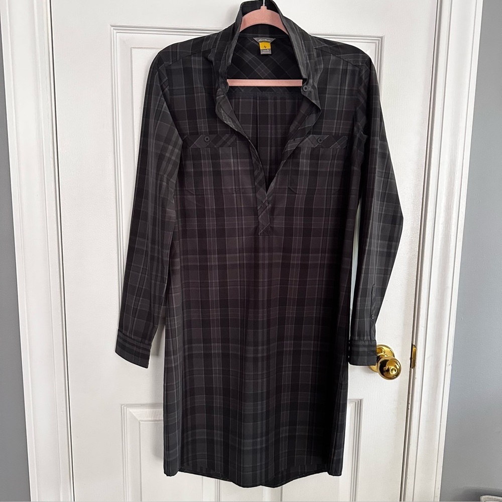 Eddie Bauer Shirt Dress NWOT, Long Sleeve, Collar, Half Button Front, Size S